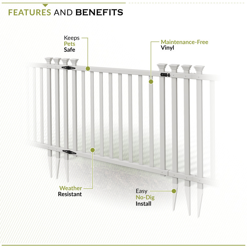Zippity Outdoor Products 36in H x 51in W (1 Gate) No Dig